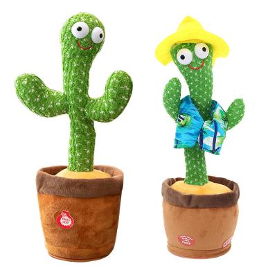 China Record/Talk/Dance/Sing/Glow Hot Sale Funny Wiggle Talking Plush Toy Recording Cactus Toy Dancing Doll Play Singing and Singing for sale