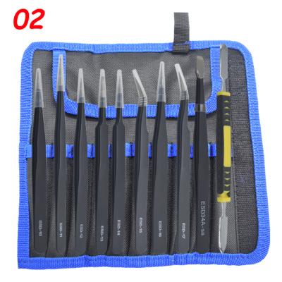 China Comfortable Handle Factory Price Professional Canvas Tweezers Manufacturer Set Professional Lash Tweezer Case for sale