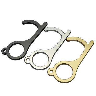 China China Amazon success zinc alloy defensive touchless custom key chain door opening tool for sale