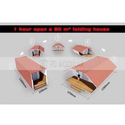 China Mobile Parking Folding Container House 40ft Folding Container House For Sale for sale