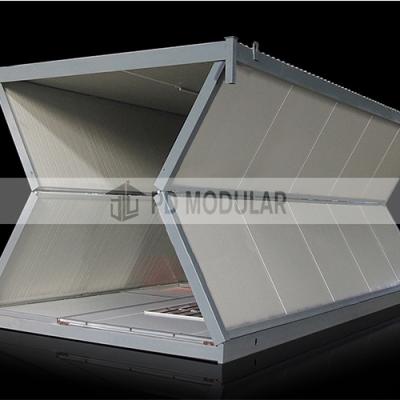 China Hotel Low Cost Porcelain Folding Flat Pack Expandable Living Container Luxury Home for sale