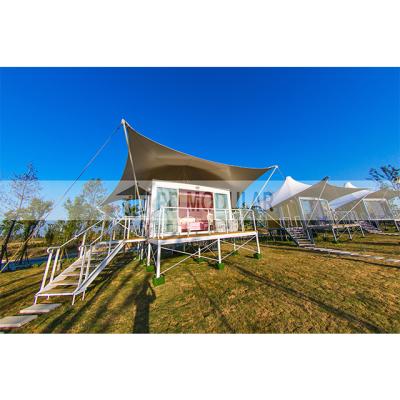 China Good price steel structure container home hotel prefab mobile container tent hotel for sale