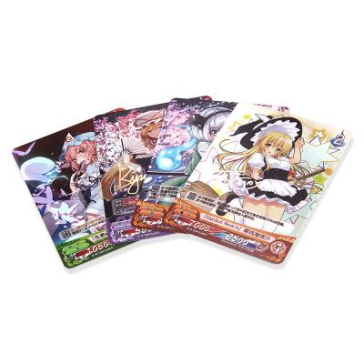 China Memory Game Good Quality Anime Holographic Playing Card Supply Print Custom Sports Trading Card Game for sale