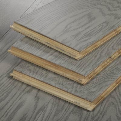 China Factory Direct Sales OEM Waterproof Wear-Resistant Anti-Slip Living Room Flat Oak Brushed New Engineered Three-Layer Flooring Wood Lock for sale