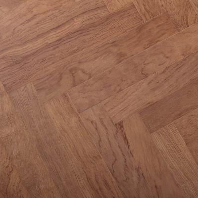 China Waterproof Wear Resistant Anti-Slip Latest Environmentally Friendly Rose Pear Gold Powder Brushed Office Herringbone Engineered Wood Flooring for sale