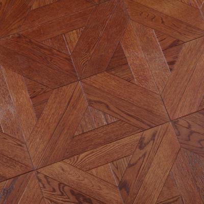 China Brand New Vintage Anti-Slip Waterproof Wear Resistant Indoor Smooth Oak HDF Engineered Parquet Wood Flooring for sale