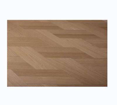 China Waterproof Wear Resistant Anti-Slip Factory Directly Supply Natural Oak Fingerprint Brushed Natural Color Herringbone And Solid Wood Connecting Flooring for sale