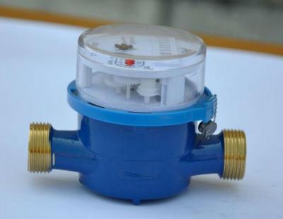 China Single Jet Water Meter External Device Brass Body for sale