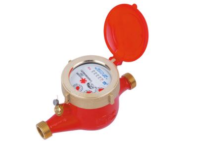 China Warm watermeter/de Multi Straal Natte Meter van het Wijzerplaatwater DN15mm Te koop