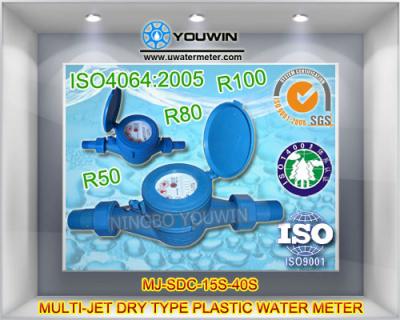 China Multi-jet Dry Type Plastic Water Meter for sale