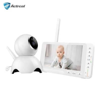 China PAN-TILT Factory OEM VOX Mode Night Vision Noise Detection Long Range Outdoor PTZ 5.5 Inch 720P Smart Wireless Baby Monitor Camera for sale