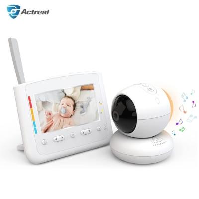 China PAN-TILT Portable Mode VOX Detection Night Light Long Range Outdoor Crying Pan Tilt 2X 4X Zoom 4.3 Inch Wireless Video Baby Monitor for sale