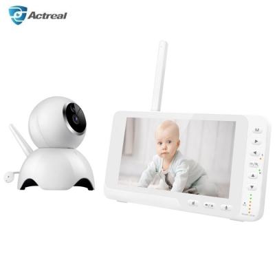 China High Quality 5.5 Inch PAN-TILT Night Vision Sensing Sound Unit Soothes PTZ 720P 1080P Wireless Video Baby Monitor With Camera for sale