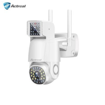 China NIGHT VISION Full HD 1080P Dual Lens Motion Auto Tracking Color Night Vision APP Control 2MP Wireless Smart Outdoor WiFi PTZ Security Camera for sale