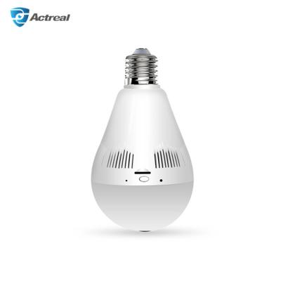 China NIGHT VISION 360Eyes 2MP Home Surveillance Bulb CCTV Camera Radio 360 Degree Motion Detection 2 Way Voice Bulb Panorama IP Camera for sale