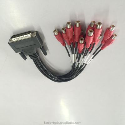 China VIDEO DISTRIBUTOR db25 to rca cable 300MM wiring harness for sale