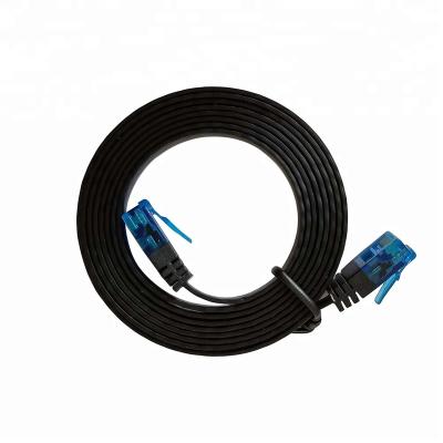 China Environmental friendly blue transparent flat RJ45 cable suitable for network connection for sale