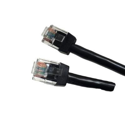 China Stock High Quality Short Plug CAT5E UTP 4P 24AWG Black RJ45 8P Copper Network Cable Utp Cable for sale