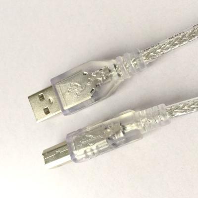 China Transparent COMPUTER usb2.0 usb cable A B for printer for sale