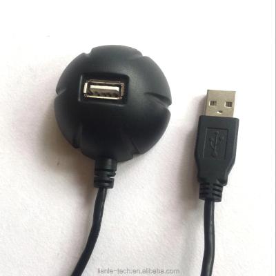 China Devices with USB2.0 Interface 1 Meter USB Cable Black Male USB to Extension Base Female Cable for sale