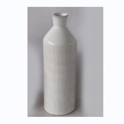 China PS18098 Instagram Simple Minimalist Asian Style Chinese Decoration Ceramic Gray Home Vase for sale