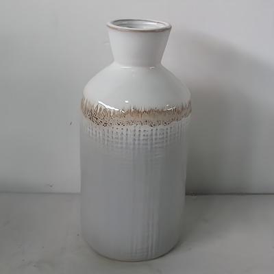 China PS18097 Instagram Chinese Traditional Simple Asian Style Decoration Ceramic Gray Home Vase for sale