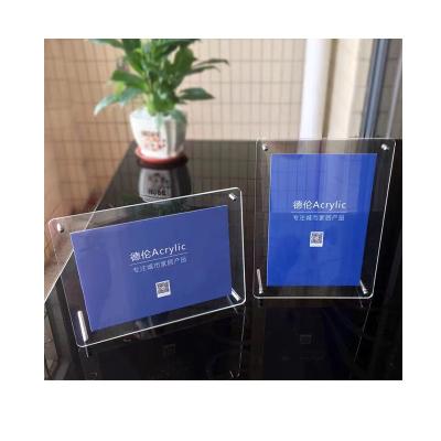 China Morden Factory customized clear acrylic wall mounted A3 photo frame with screws for A3 photo,poster,picture display frame for sale