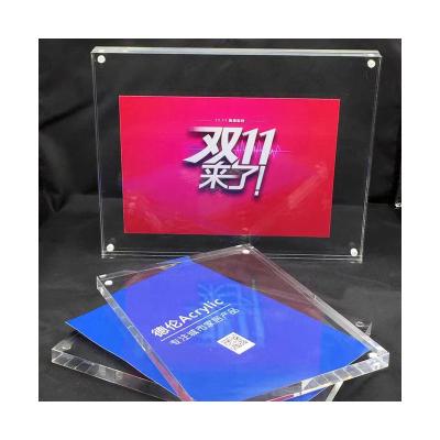 China Retail Shops Panoramic Clear Block Frame, Acrylic Sandwich Frames, Perspex Picture Frames for sale