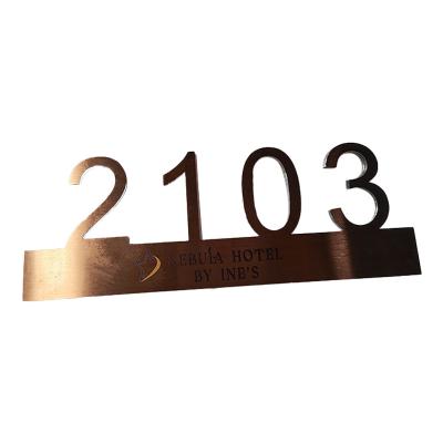 China Buildings Modern Led House Number Sign Maker Metal Door Number Glow In The Dark Stainless Steel 3d Backlit Sign Solar Powered for sale