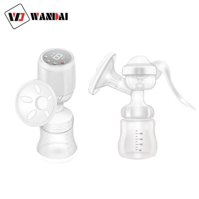 China BPA Free Silicone Manual Hot Selling Breast Pump Single Breast Pump Hands Free Feeding Pump for sale