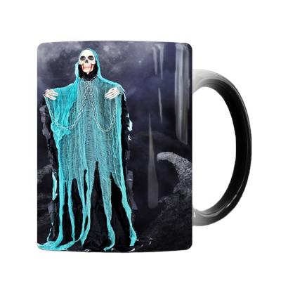 China Halloween Viable Creative Resurrection Water Gradient Skeleton Ceramic Passionate Coffee Mug for sale