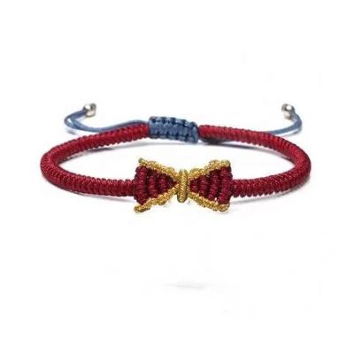 China Craft Escaped Princess Internet Celebrity Products Boudoir Lovers Bowknot Handwoven Rope Bracelet for sale