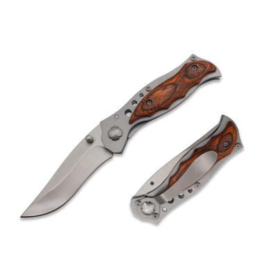 China Non-variable Folding Pocket Knife in 4 Inch Mini Wood Handle for EDC Paring Knife Pocket Knife for sale