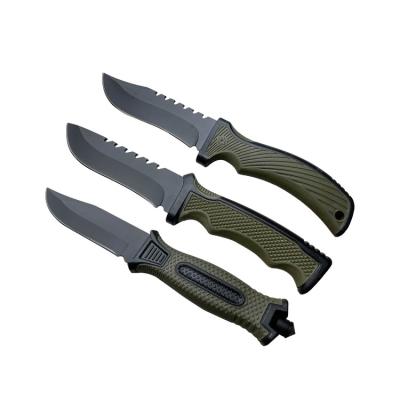 China Camping Stainless Steel Blade Non-variable Knife Set Handle Outdoor Hunting Survival Knife for sale