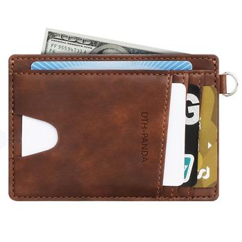 China High Quality Wholesale Fashion Custom Credit Card Clip Wallet Fashion Custom Rfid PU Leather Card Holder for sale