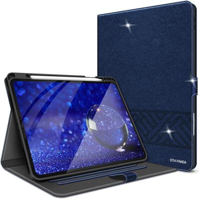 China Lightweight Case For iPad 2021/2020/2018 With Apple Pencil Stand PU Leather Smart Magnetic Clasp Shockproof Cover For 5th/4th/3rd Pro for sale