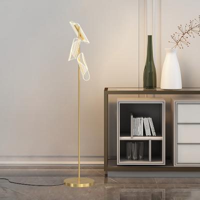 China Modern Minimalist Marble Cladding Lighting Led Standing Floor Lamp With Table In Villa Cafe Lobby Living Room for sale