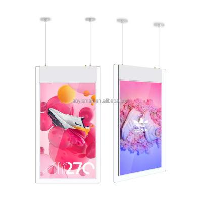 China High Brightness Indoor Double Sided Shop Window Display Screen For Advertising Player for sale