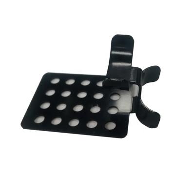 China 5052 Black Color Heat Anodized Aluminum Aluminum Flex Roof Clips By Stamping for sale