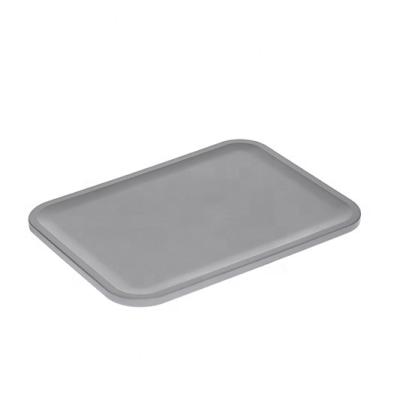 China 2021 Hot Sale Gray Durable Plastic Air Permeability Storage Baskets Viable Lid Dust Cover for sale