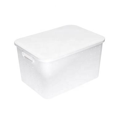 China Portable Vacane Great Price Large Size Folding Bath Storage Universal Folding White Plastic Baskets for sale