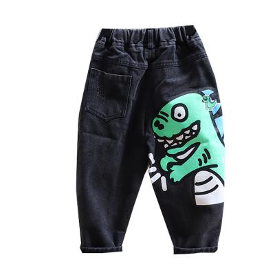 China 2021 Cartoon Color Fade Proof Boys Jeans Autumn Children's Casual Wear New for sale