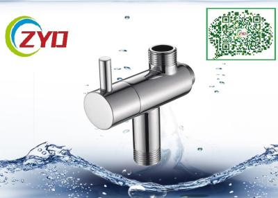 China Stainless Steel Shower Head Diverter Valve Silver Nickle Plating Finish for sale