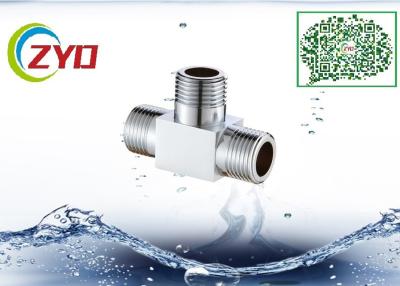 China Bathroom Plumbing Diverter Valve , Silver Surface Shower 3 Way Diverter Valve for sale