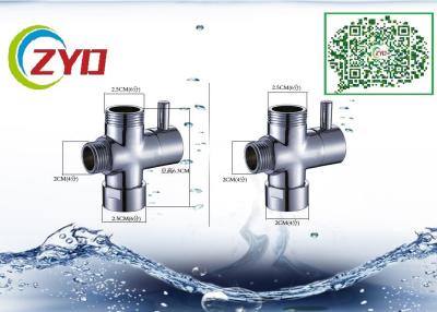 China Bathroom T Adapter Three Way Diverter Valve Shower Chrome Finishing Surface for sale