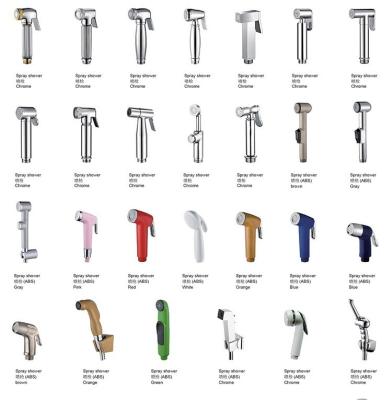 China Handheld ABS Chrome Plated With Anti-slip Toilet Bathroom Shattaf Kit Bidet Sprayer For Middle East for sale