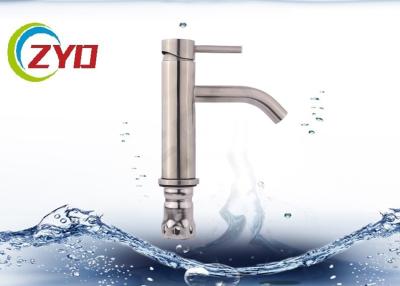 China Brass Polished Hot And Cold Water Tap , Desk Mounted Modern Plumbing Spare Parts for sale