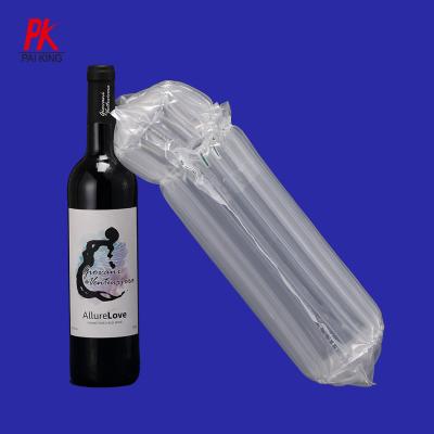 China Travel Eco-friendly Clear Column Protector Clear Plastic Inflatable Wine Bottle Airbag For Wine Bottle for sale