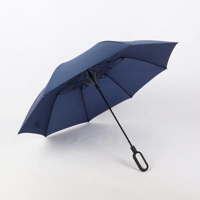 China 23inch Automatic Open Windproof Promotion Two Fold Disassembly Fiberglass Umbrella for sale