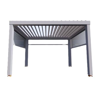 China Easily Assembled Outdoor Aluminum Umbrellas With Privacy Walls Pergola Patio Cover Canopy Roof System Electric Opening Arbors Pergola for sale